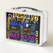 Graffiti stijl Rat Chinees Jaar Zodiac Lunch Box (Voorkant)