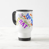 Graffiti stijl Rat Chinees Jaar Zodiac Travel Mug Reisbeker (Voorkant links)