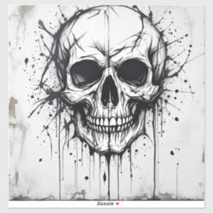 GRAFFITI STIJL SCHEDEL STICKER