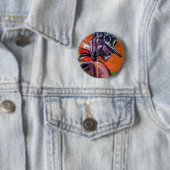 Graffiti stijl skateboarder kerel ronde button 5,7 cm (In situ)