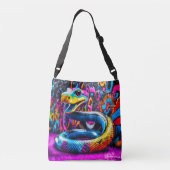 Graffiti-stijl slang ontwerp crossbody tas (Achterkant)