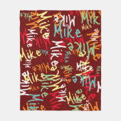 Graffiti stijl typografie patroon fleece deken (Voorkant)