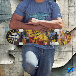 Graffiti stijl vet abstract ontwerp & stedelijke s persoonlijk skateboard