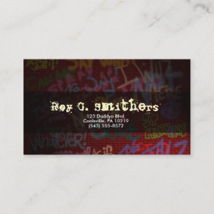 Graffiti-stijl Visitekaartje