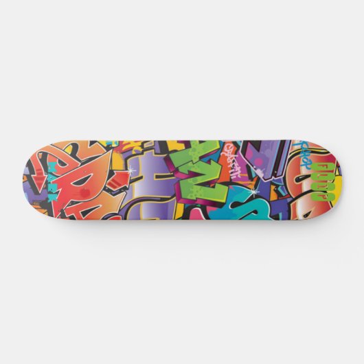 Graffiti-stijl voor skateboard met naam (Horizontaal)