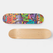 Graffiti-stijl voor skateboard met naam (Horizontaal)
