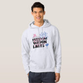 Graffiti stijl vrijheid binnen grenzen hoodie (Voorkant volledig)