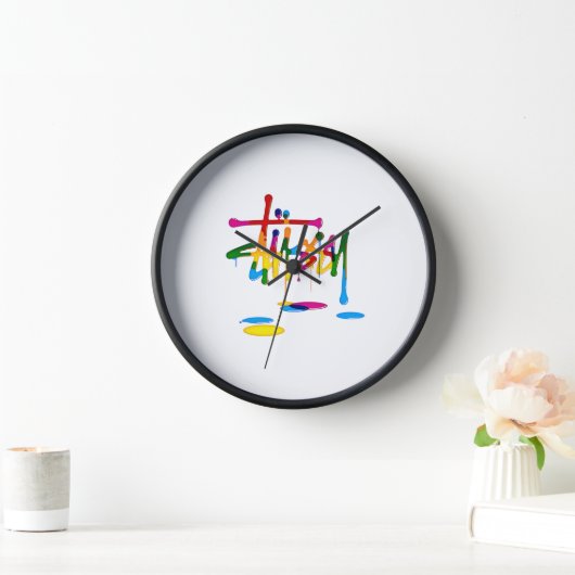 Graffiti Stijl Wandklok (Huis)