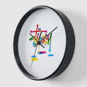 Graffiti Stijl Wandklok (Hoek)