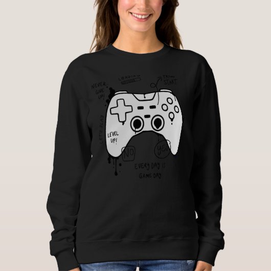 Graffiti stijlillustratie gamecontroller trui (Voorkant)