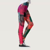 Graffiti stijlkleurige Abstracte kunst Leggings (Rechts)