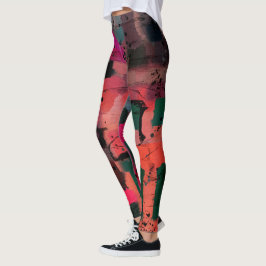 Graffiti stijlkleurige Abstracte kunst Leggings