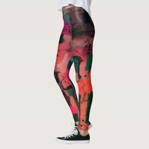 Graffiti stijlkleurige Abstracte kunst Leggings