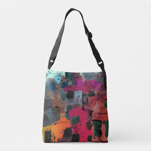 Graffiti stijlkleurige Abstracte kunst Tote Bag (Achterkant)