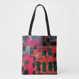 Graffiti stijlkleurige Abstracte kunst Tote Bag
