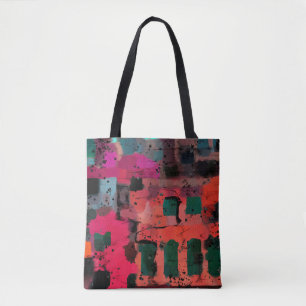 Graffiti stijlkleurige Abstracte kunst Tote Bag