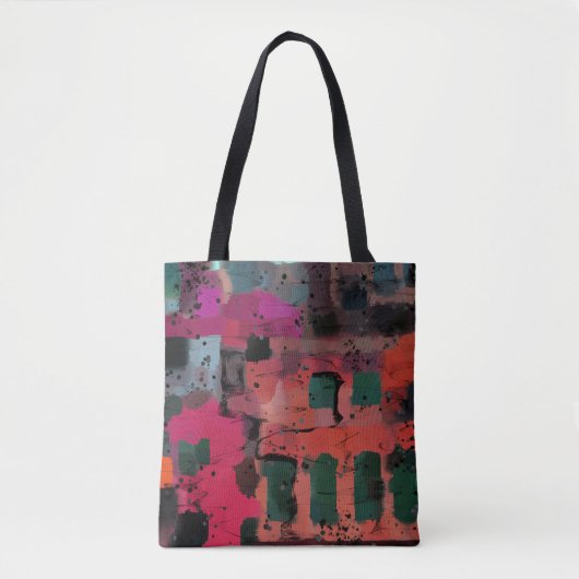 Graffiti stijlkleurige Abstracte kunst Tote Bag (Voorkant)