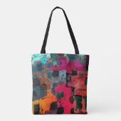 Graffiti stijlkleurige Abstracte kunst Tote Bag (Achterkant)
