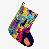 Graffiti-stijlpatroon Grote Kerstsok (Voorkant (Hangend))