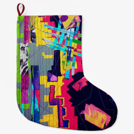 Graffiti-stijlpatroon Grote Kerstsok