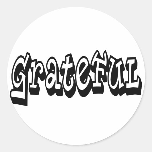 Graffiti-stijltypografie met Gezegde Ronde Sticker (Voorkant)