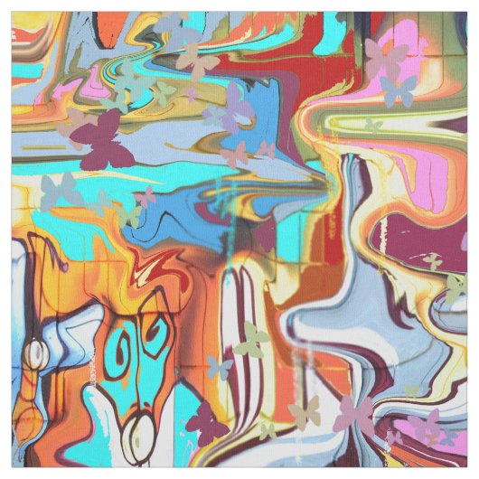 Graffiti Stof (Swatch)