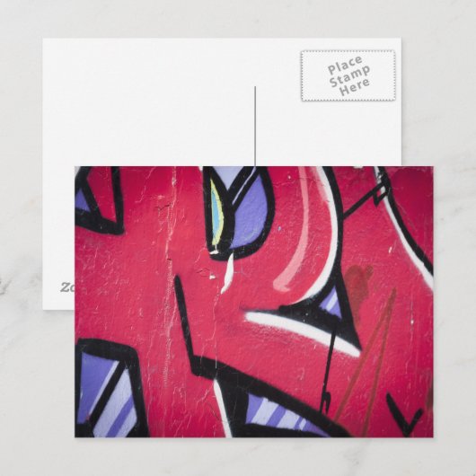 Graffiti / Straatkunst Briefkaart (Voorkant / Achterkant)