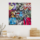 Graffiti (Straatkunst) Collage Poster (Keuken)
