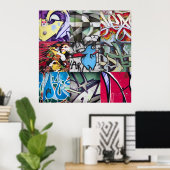 Graffiti (Straatkunst) Collage Poster (Thuiskantoor)