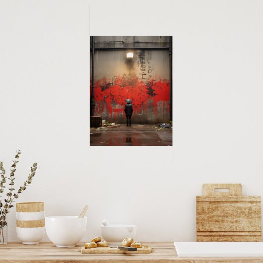 Graffiti straatkunst poster (Keuken)