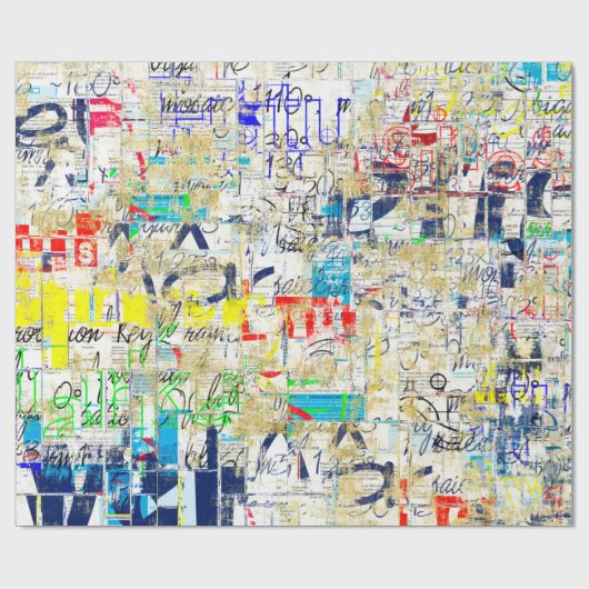 Graffiti straatmuur. Grunge wallart, straat, backg Cadeaupapier (Vlak)