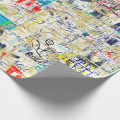 Graffiti straatmuur. Grunge wallart, straat, backg Cadeaupapier (Hoek)