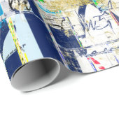 Graffiti straatmuur. Grunge wallart, straat, backg Cadeaupapier (Rol Hoek)