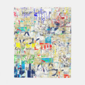 Graffiti straatmuur. Grunge wallart, straat, backg Fleece Deken (Voorkant)