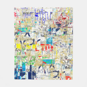 Graffiti straatmuur. Grunge wallart, straat, backg Fleece Deken