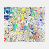Graffiti straatmuur. Grunge wallart, straat, backg Fleece Deken (Voorkant (Horizontaal))