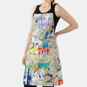 Graffiti straatmuur. Grunge wallart, straat, backg Schort (Insitu)