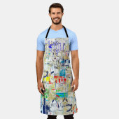 Graffiti straatmuur. Grunge wallart, straat, backg Schort (Gedragen)