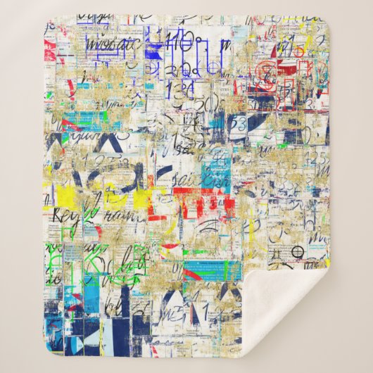 Graffiti straatmuur. Grunge wallart, straat, backg Sherpa Deken (Voorkant)