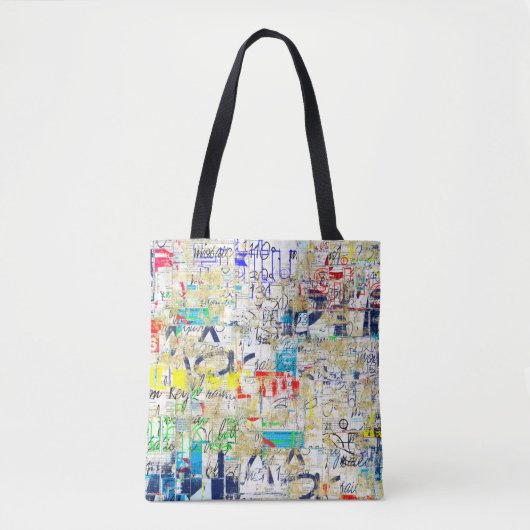 Graffiti straatmuur. Grunge wallart, straat, backg Tote Bag (Voorkant)