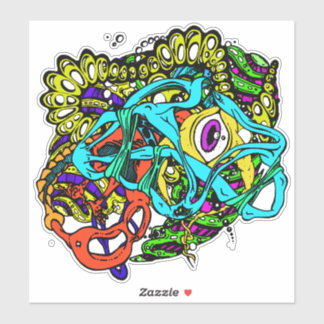 Graffiti Street Art Abstracte Mind Trip Sticker