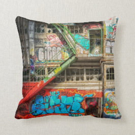 Graffiti Street Art Afgewezen gebouw Pillow Kussen