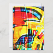 Graffiti Street Art Bar Mitzvah Aangepaste uitnodi Kaart (Achterkant)