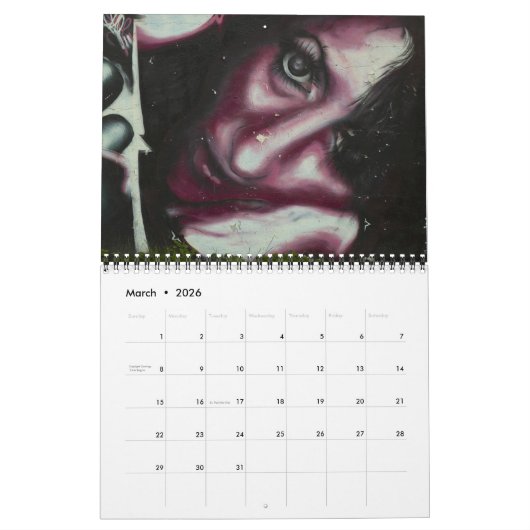 Graffiti Street Art Calendar 20xx Kalender (Mar 2026)