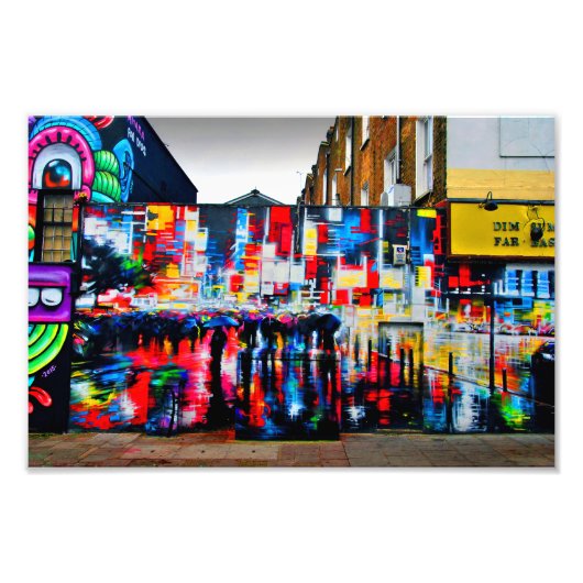 Graffiti Street Art Camden Town London Foto Afdruk (Voorkant)