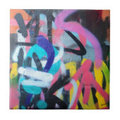 Graffiti Street Art Ceramic Tile Yellow Tegeltje (Voorkant)