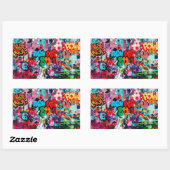 graffiti street art city rechthoekige sticker (Vel)