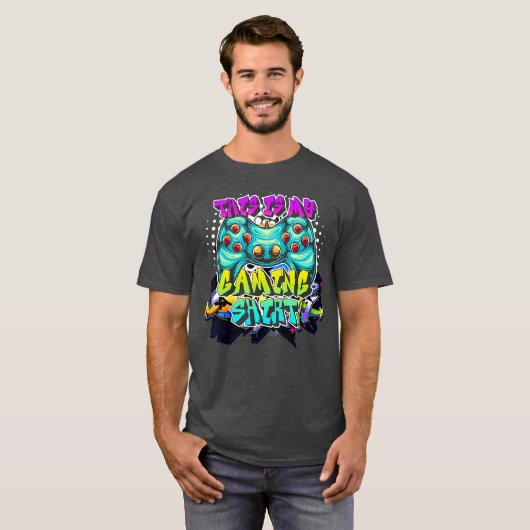 Graffiti Street Art Funny Gaming Gift Dit is mijn T-shirt (Voorkant volledig)