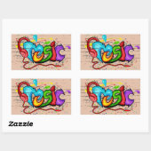 Graffiti Street Art Muziek Stickers (Vel)
