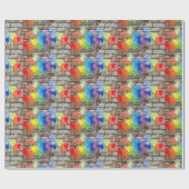 Graffiti Street Art Paint op wandpapier Cadeaupapier (Vlak)